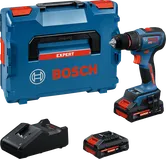 Bosch EXSR18V-90 akku-boremaskinesæt med batterier.
